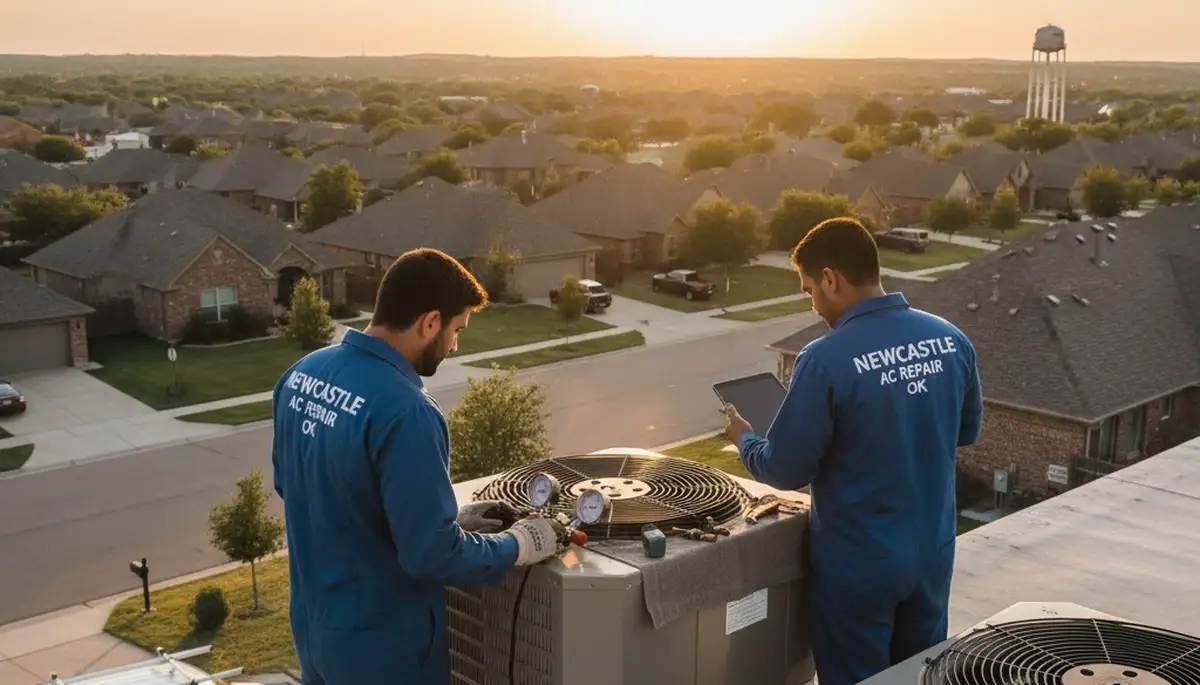 Professional AC repair technician serving Oklahoma City OK homes and businesses